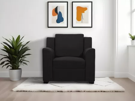 Erica Upholstered Single Seater Sofa in Charcoal Color